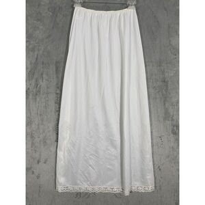 Vintage Jeanne Marie Half Slip Womens Large White Nylon Lace Trim 37 Inch‎